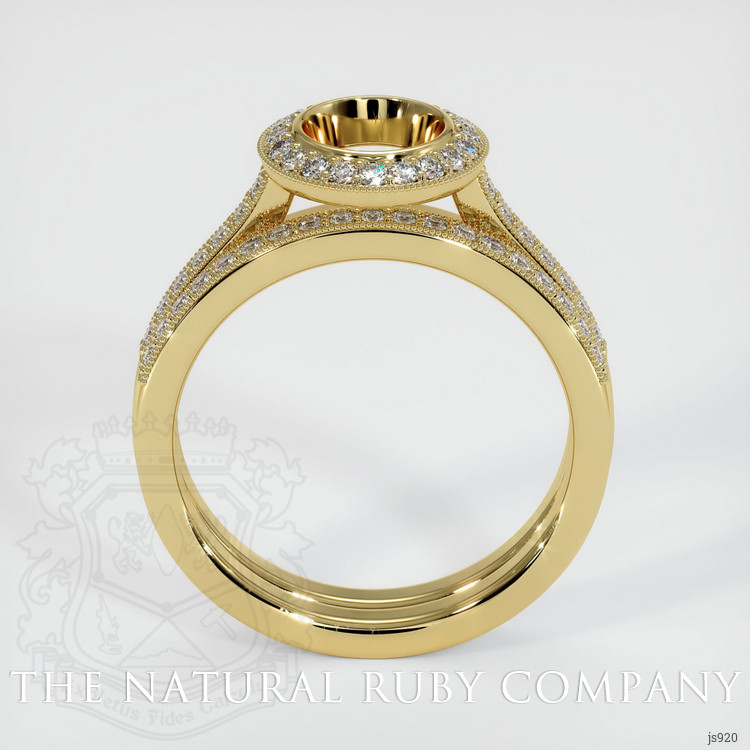 18K Yellow Gold Pave Ring Setting