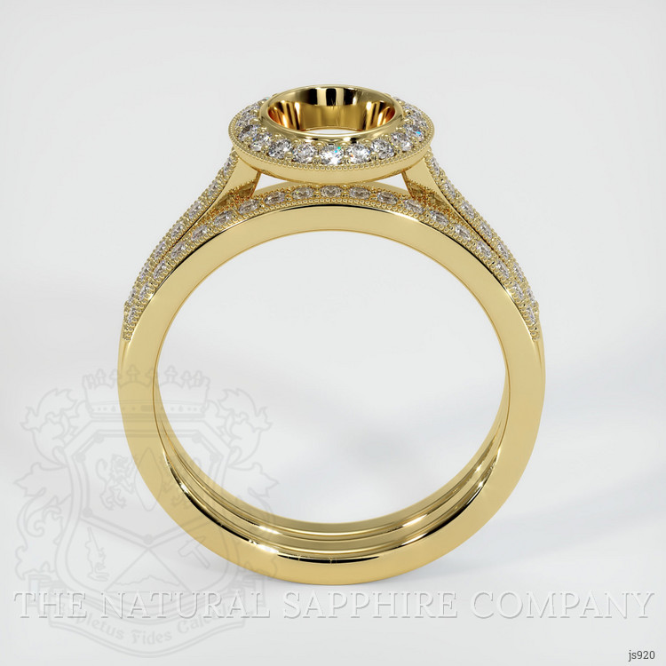18K Yellow Gold Pave Ring Setting