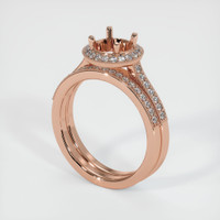 14K Rose Gold Pave Ring Setting Video