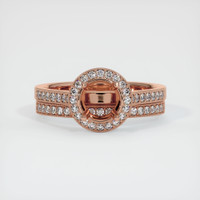 14K Rose Gold Pave Ring Setting Image