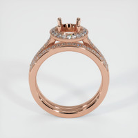 14K Rose Gold Pave Ring Setting Image