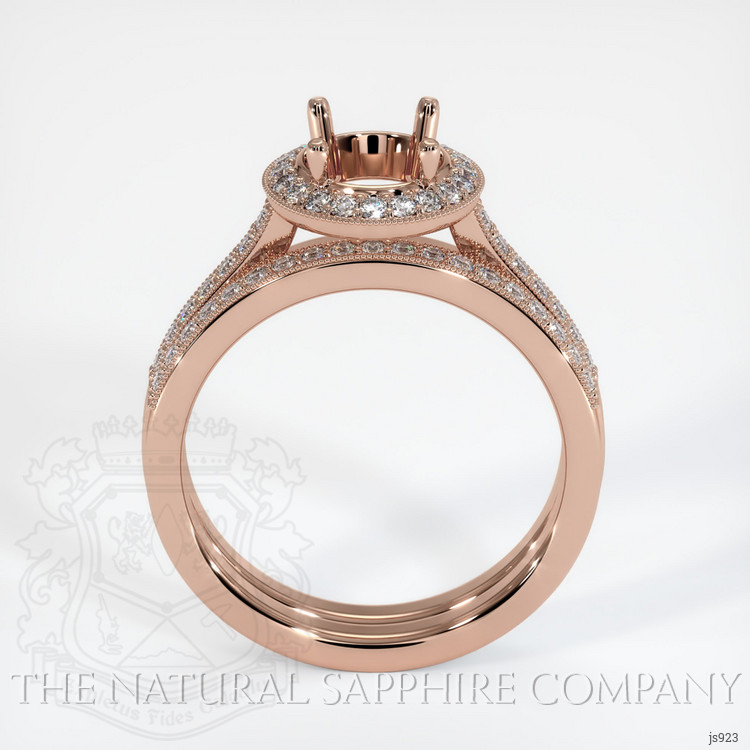 14K Rose Gold Pave Ring Setting