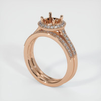 18K Rose Gold Pave Ring Setting Video