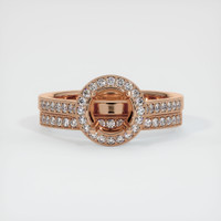 18K Rose Gold Pave Ring Setting Image