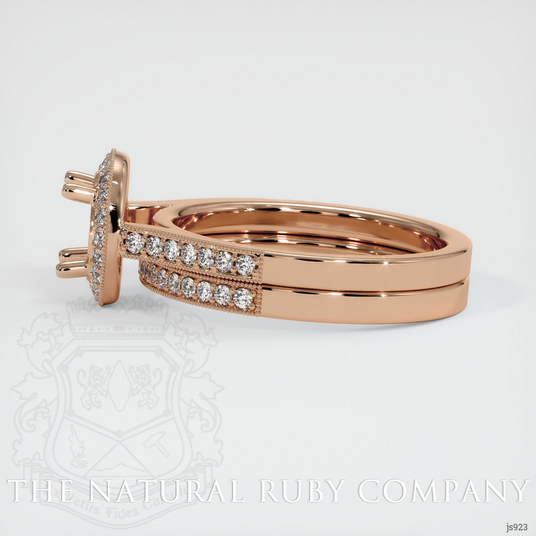 18K Rose Gold Pave Ring Setting