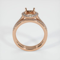 18K Rose Gold Pave Ring Setting Image