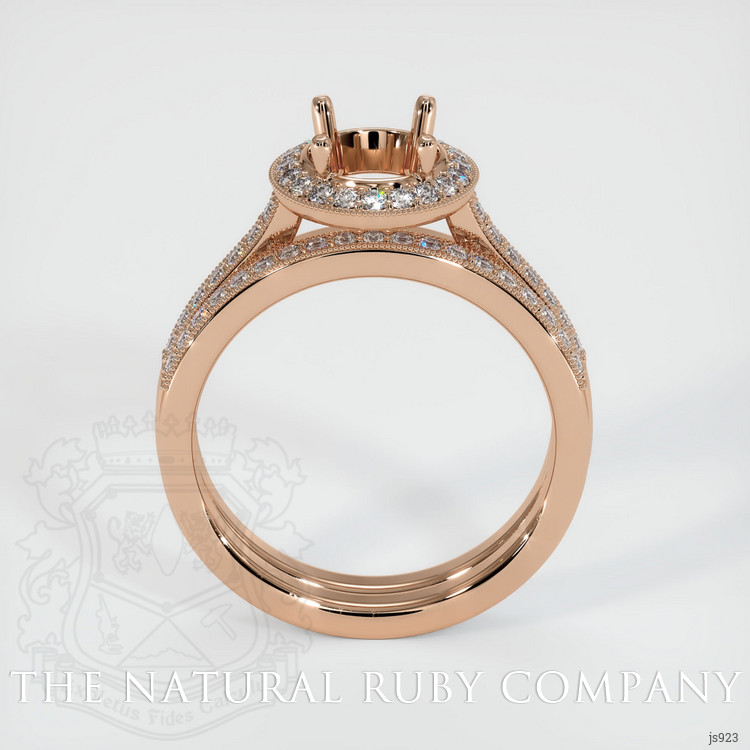 18K Rose Gold Pave Ring Setting