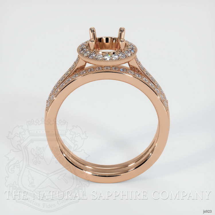 18K Rose Gold Pave Ring Setting
