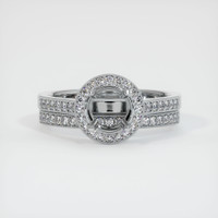 14K White Gold Pave Ring Setting Image