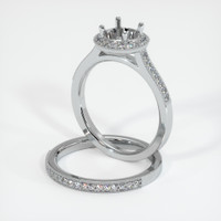 14K White Gold Pave Ring Setting Image