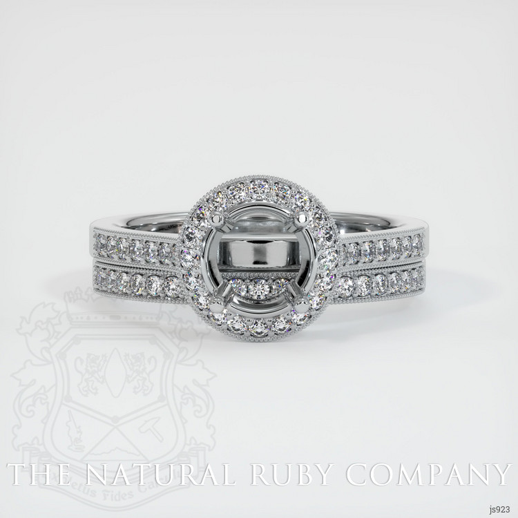 18K White Gold Pave Ring Setting