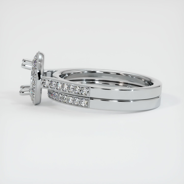 18K White Gold Pave Ring Setting