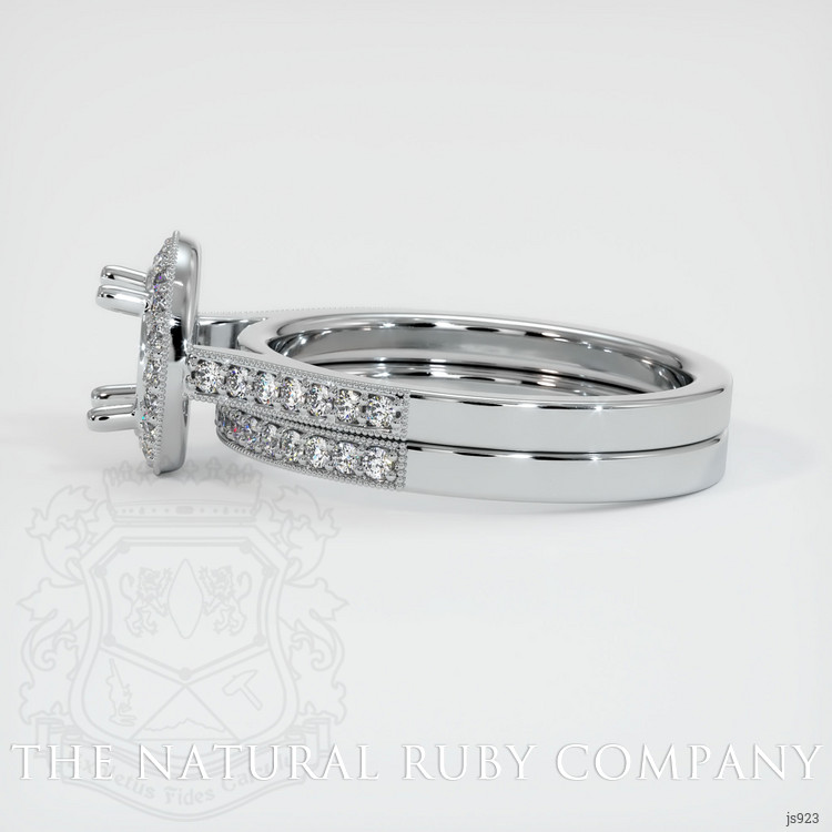 18K White Gold Pave Ring Setting
