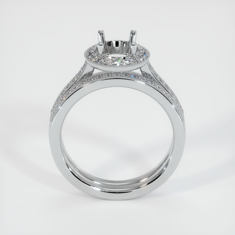 18K White Gold Pave Ring Setting