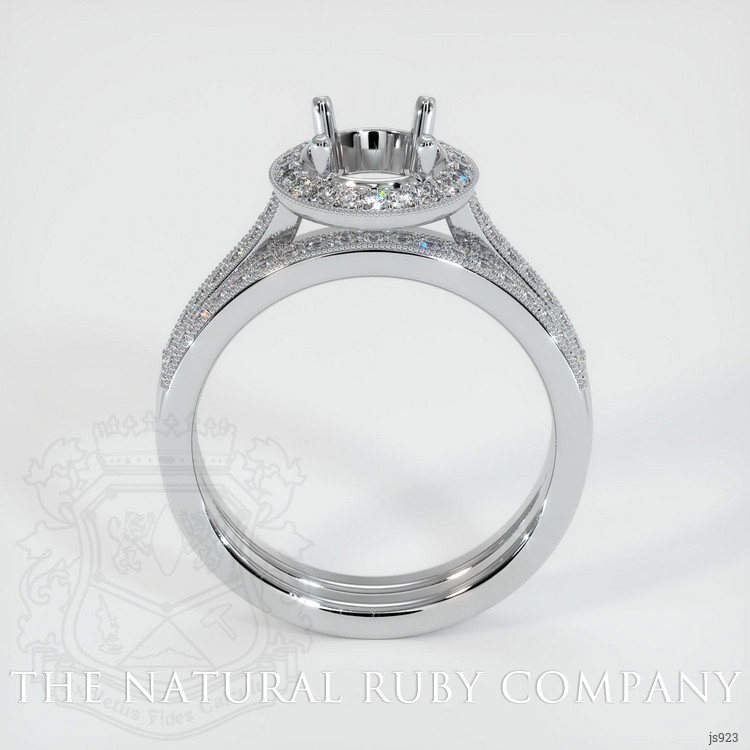 18K White Gold Pave Ring Setting