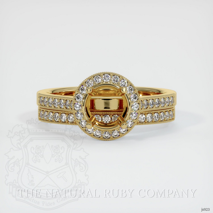 10K Yellow Gold Pave Ring Setting