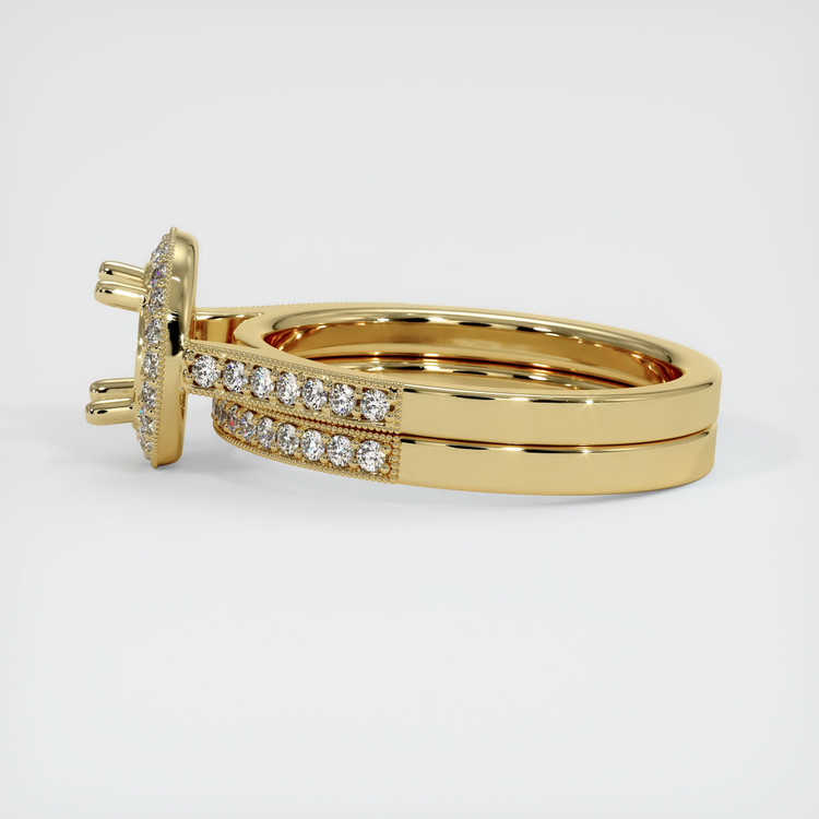 10K Yellow Gold Pave Ring Setting