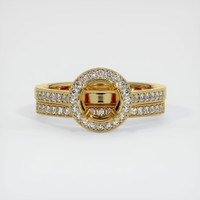 14K Yellow Gold Pave Ring Setting Image
