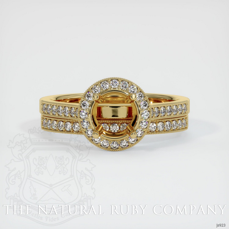 14K Yellow Gold Pave Ring Setting