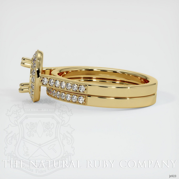 14K Yellow Gold Pave Ring Setting