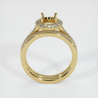 14K Yellow Gold Pave Ring Setting Image