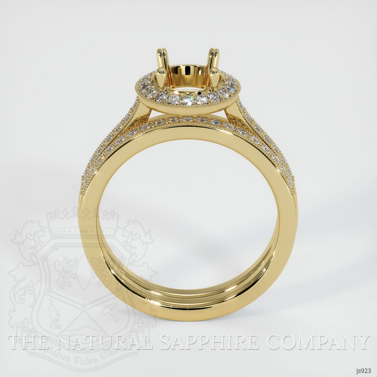 14K Yellow Gold Pave Ring Setting