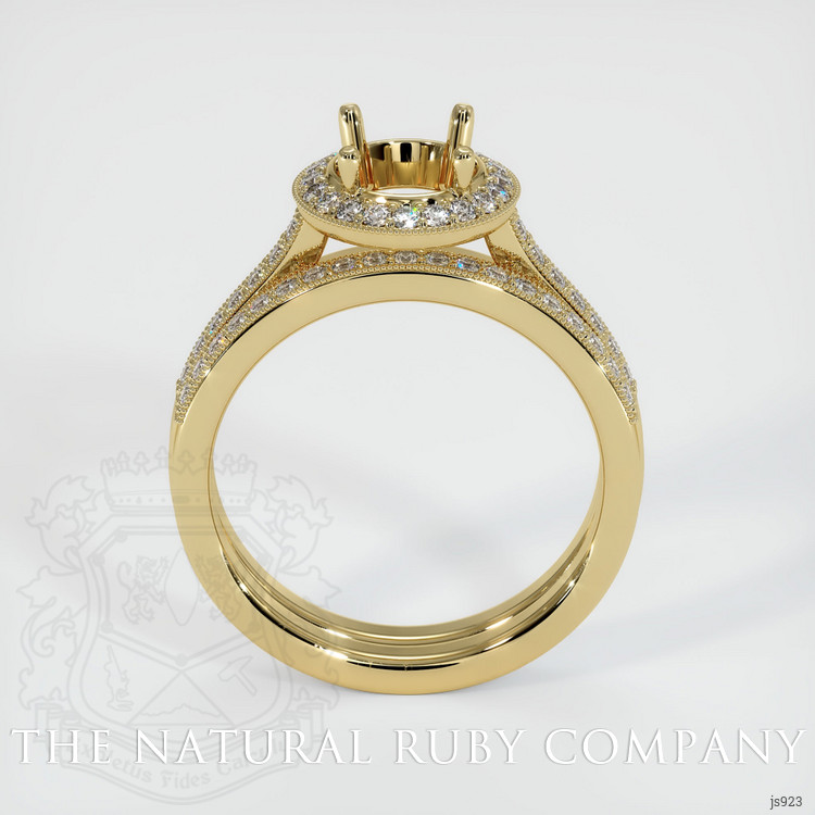 14K Yellow Gold Pave Ring Setting