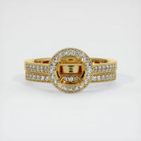 18K Yellow Gold Pave Ring Setting Image