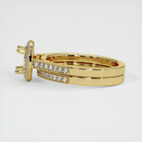 18K Yellow Gold Pave Ring Setting Image