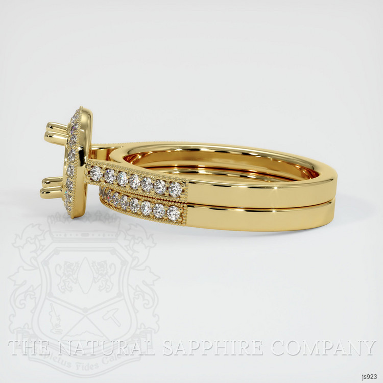 18K Yellow Gold Pave Ring Setting