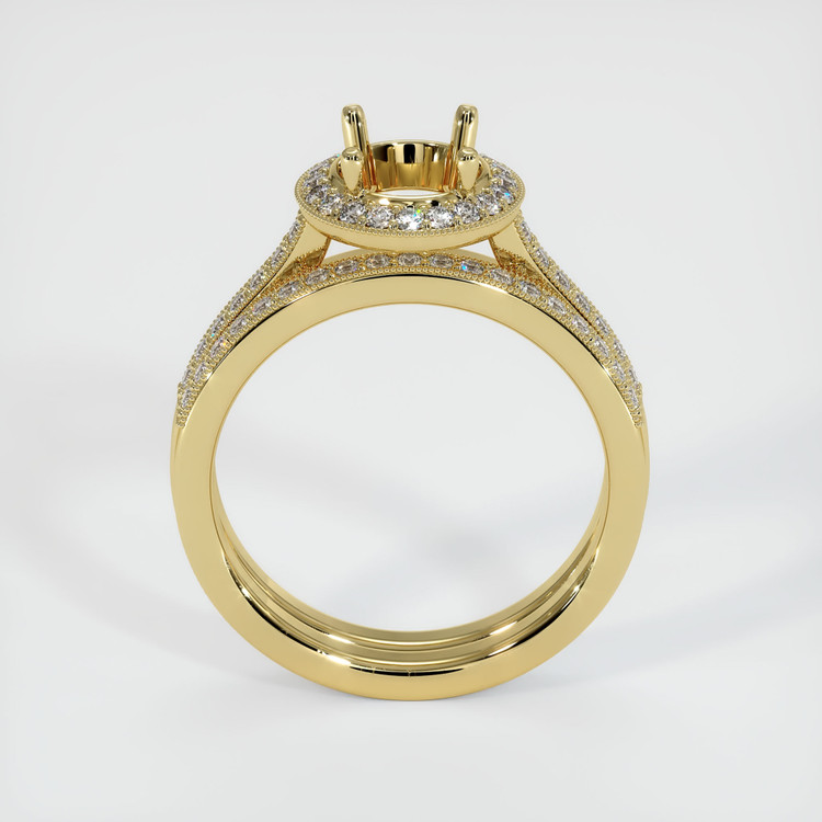 18K Yellow Gold Pave Ring Setting