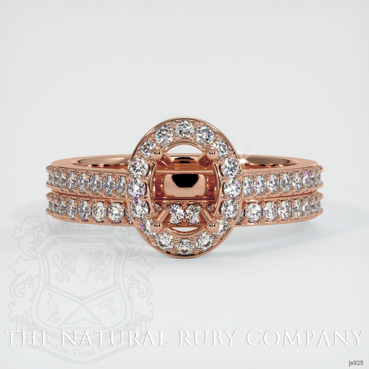 14K Rose Gold Pave Ring Setting