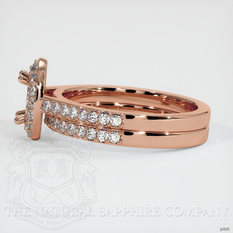 14K Rose Gold Pave Ring Setting