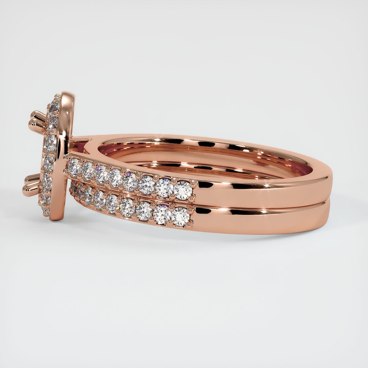 14K Rose Gold Pave Ring Setting
