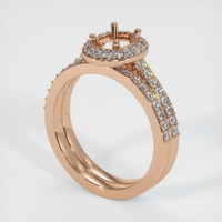 18K Rose Gold Pave Ring Setting Video