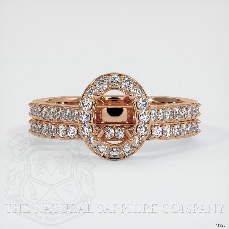 18K Rose Gold Pave Ring Setting