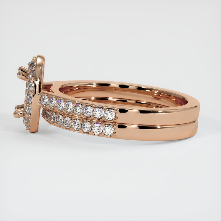 18K Rose Gold Pave Ring Setting
