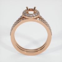 18K Rose Gold Pave Ring Setting Image