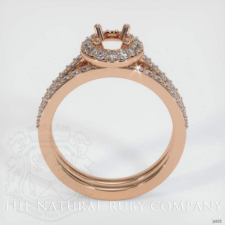 18K Rose Gold Pave Ring Setting