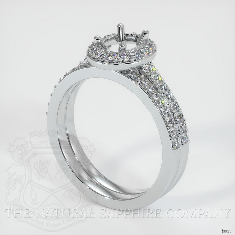 10K White Gold Pave Ring Setting