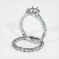 10K White Gold Pave Ring Setting Image