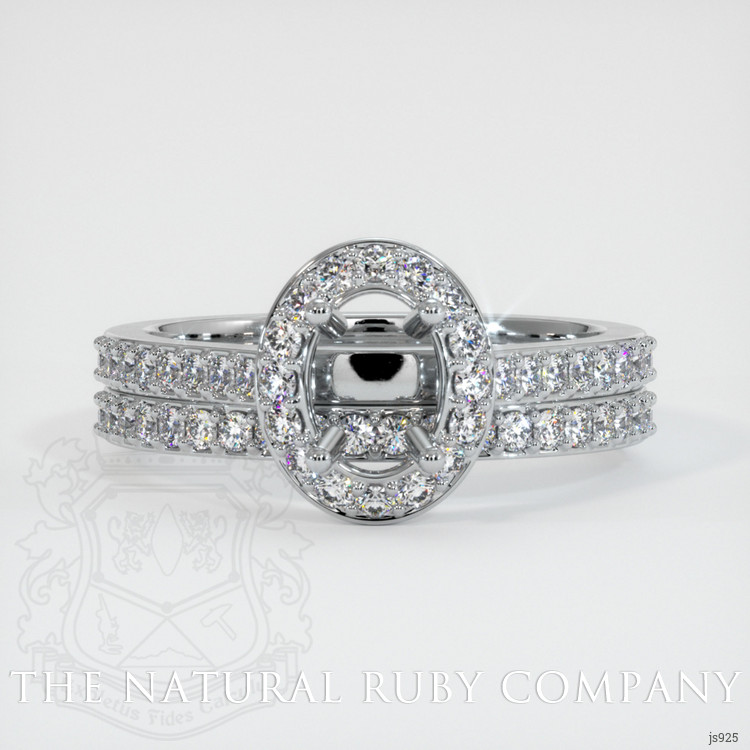 14K White Gold Pave Ring Setting