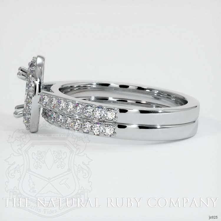 14K White Gold Pave Ring Setting