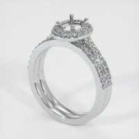18K White Gold Pave Ring Setting Video