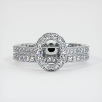 18K White Gold Pave Ring Setting Image
