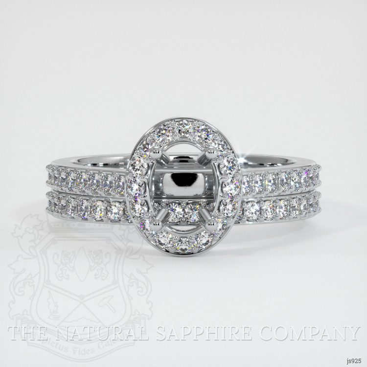 18K White Gold Pave Ring Setting