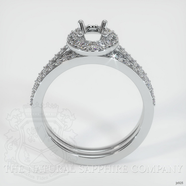 18K White Gold Pave Ring Setting