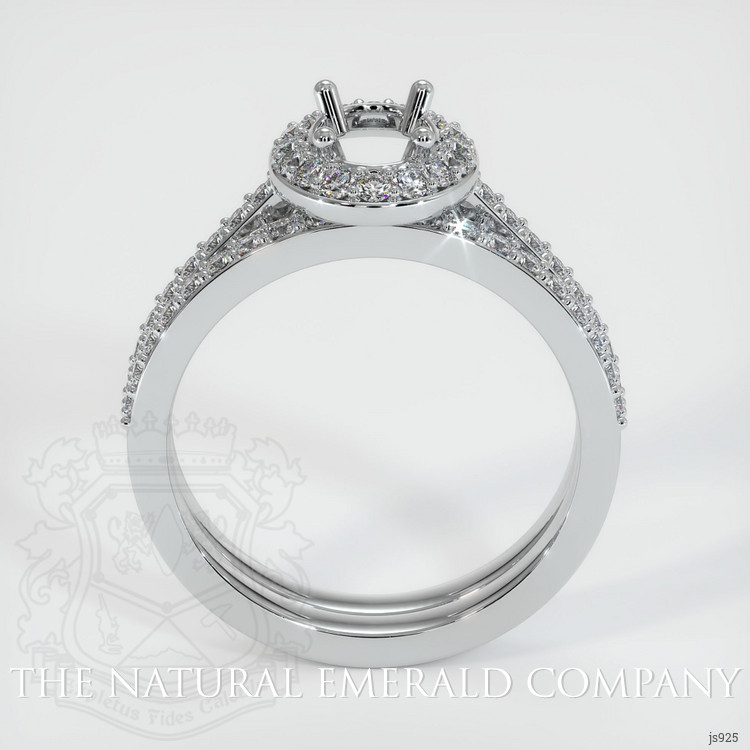 18K White Gold Pave Ring Setting