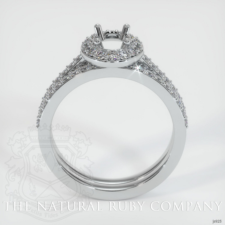 18K White Gold Pave Ring Setting