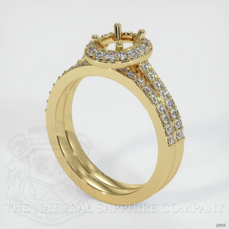 14K Yellow Gold Pave Ring Setting